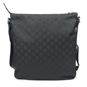 Gucci Nylon Messenger Black Crossbody Bag  GG Shoulder GUCC